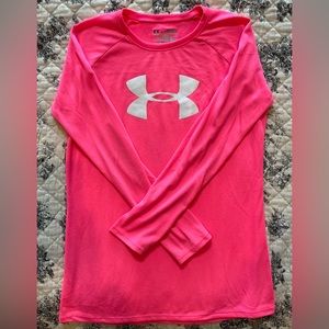 Youth Under Armour heatgear Loose Dri-Fit Long Sleeve Tee, Size Large.
